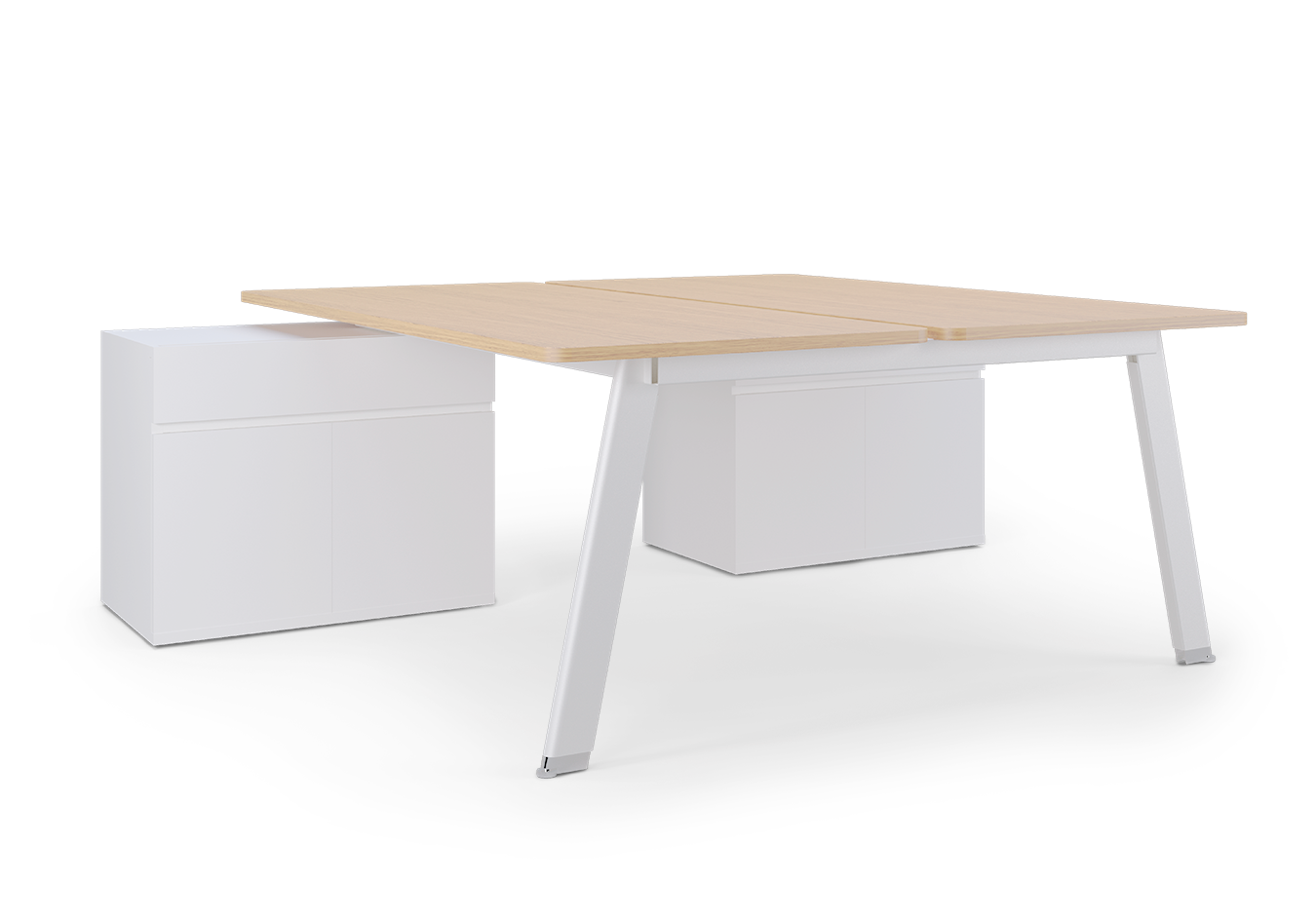 Biurka bench Simplic - funkcjonalne podwójne stanowiska pracy