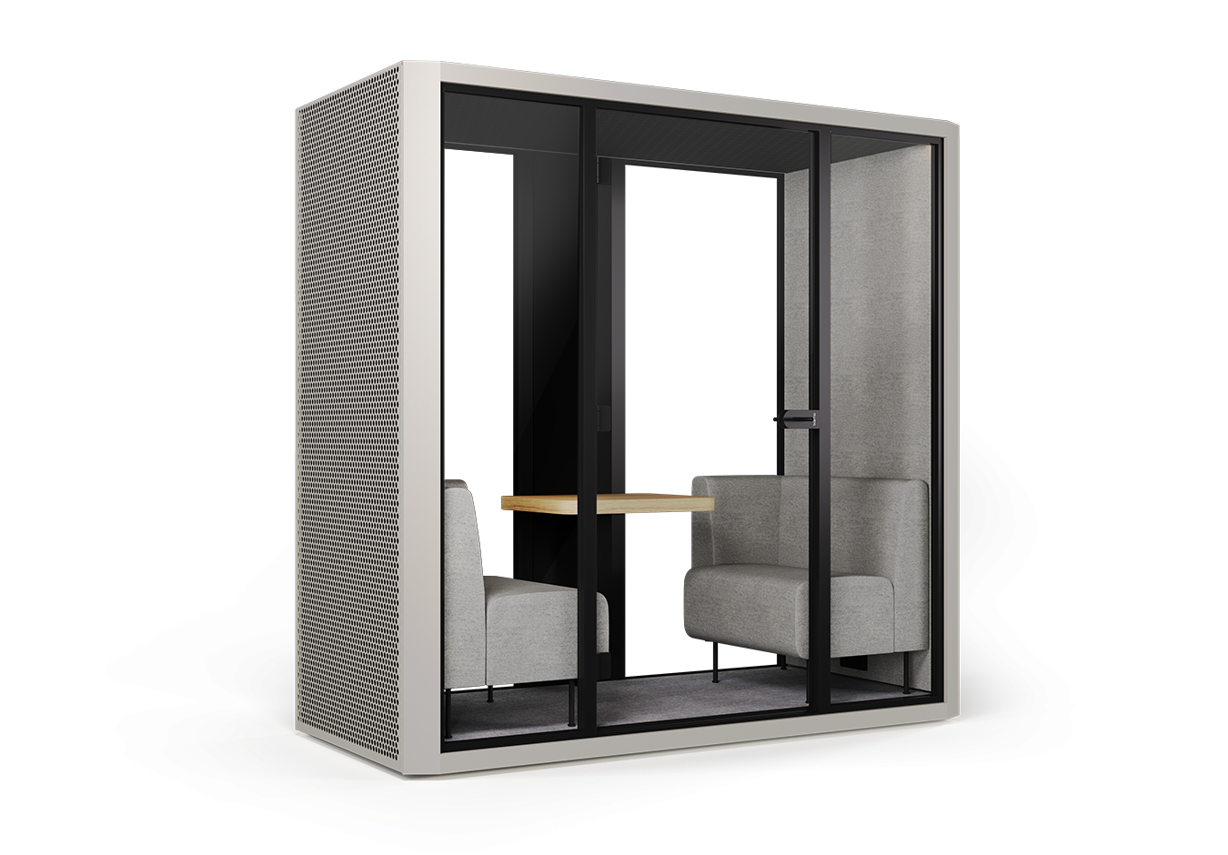 Two-person acoustic booth