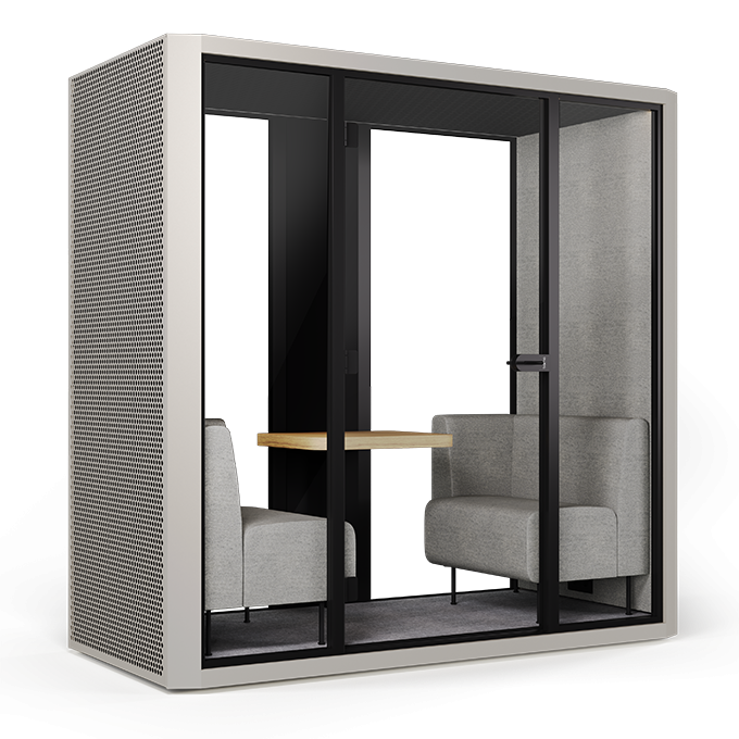 Two-person acoustic booth
